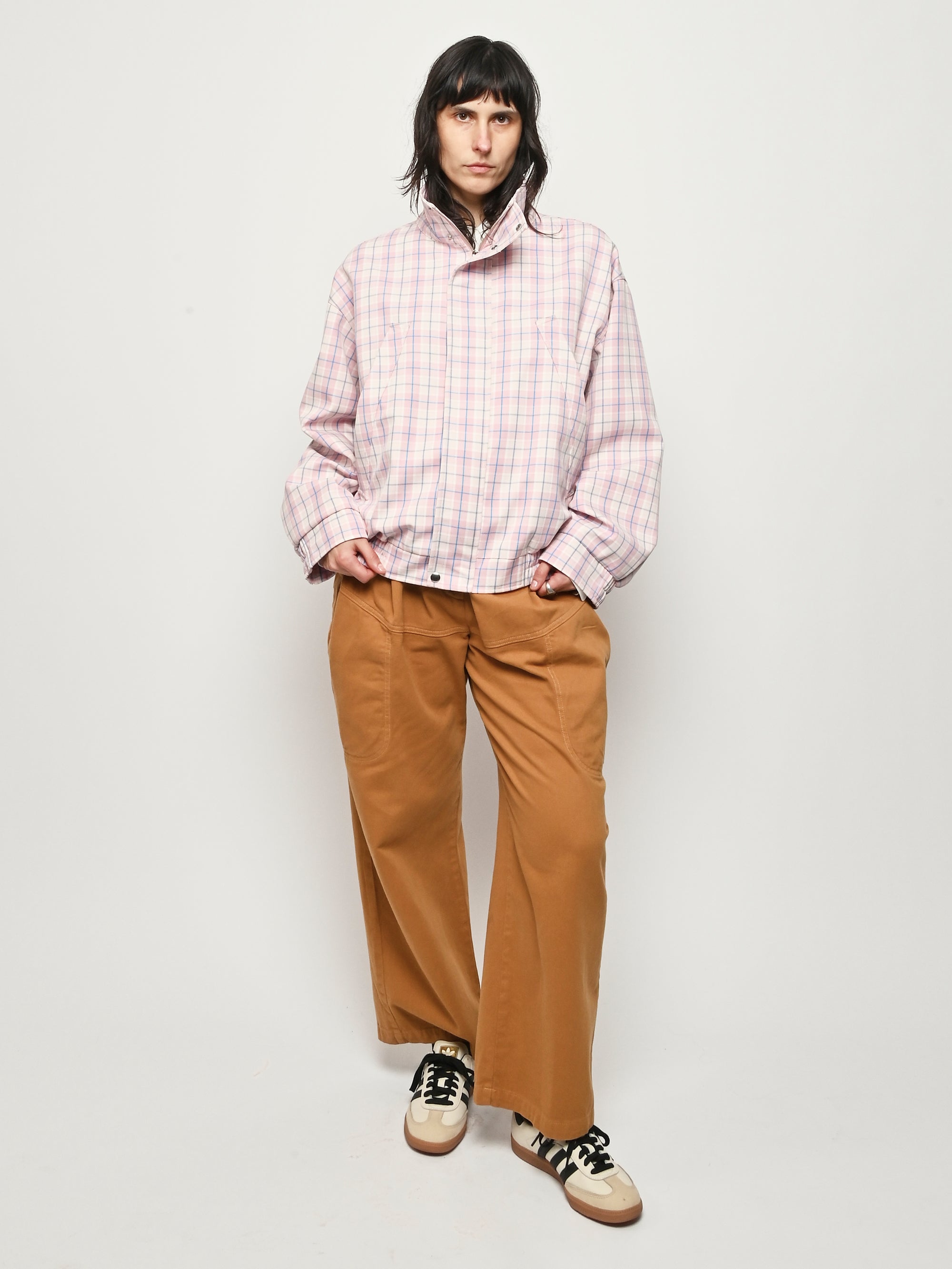 Sandy Liang - Pink Tartan Papas Jacket M Sandy Liang - Pink Tartan Papas Jacket M