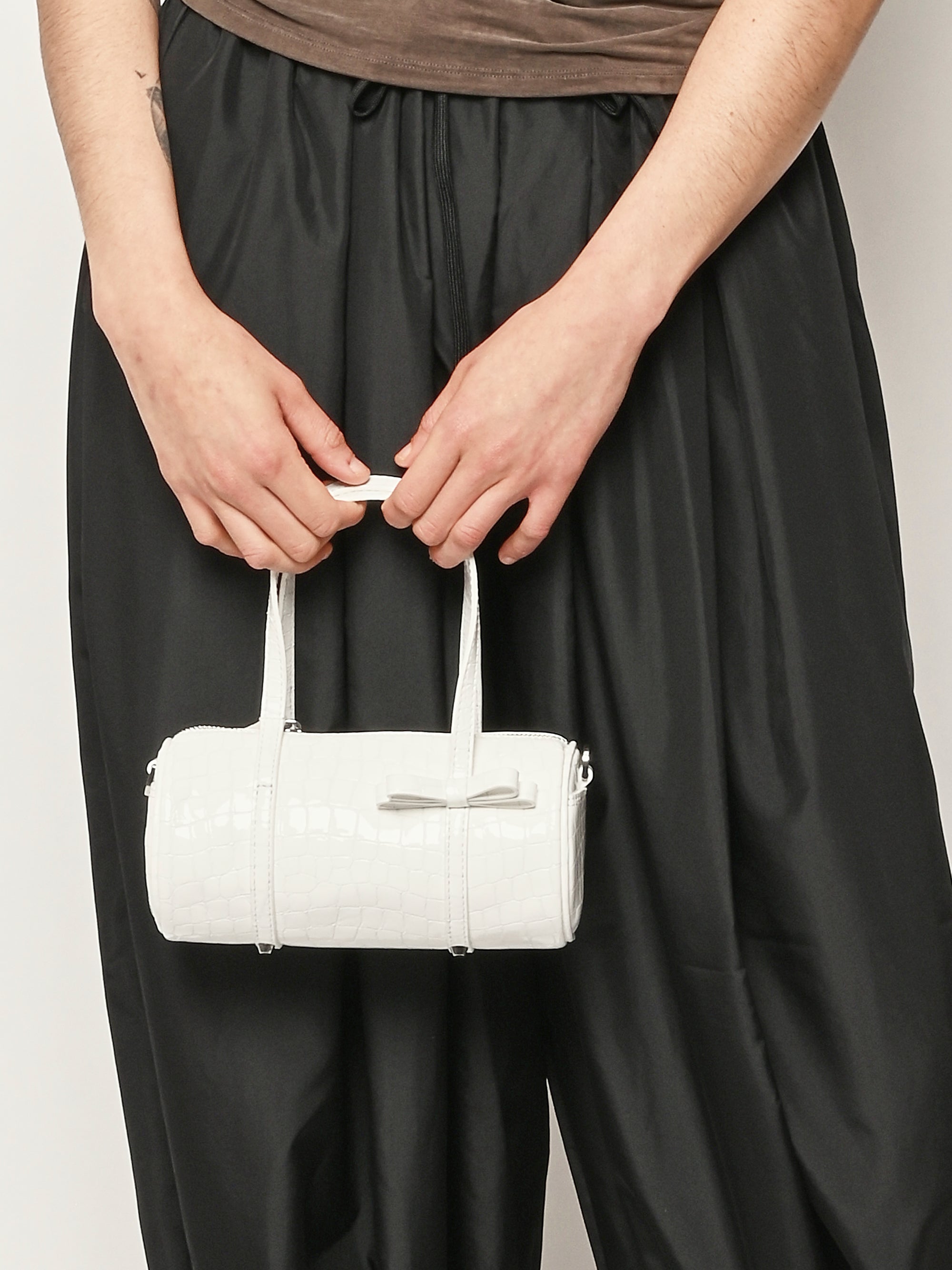 Sandy Liang - White Nano Pencil Case Bag Frances May Sandy Liang - White Nano Pencil Case Bag Frances May