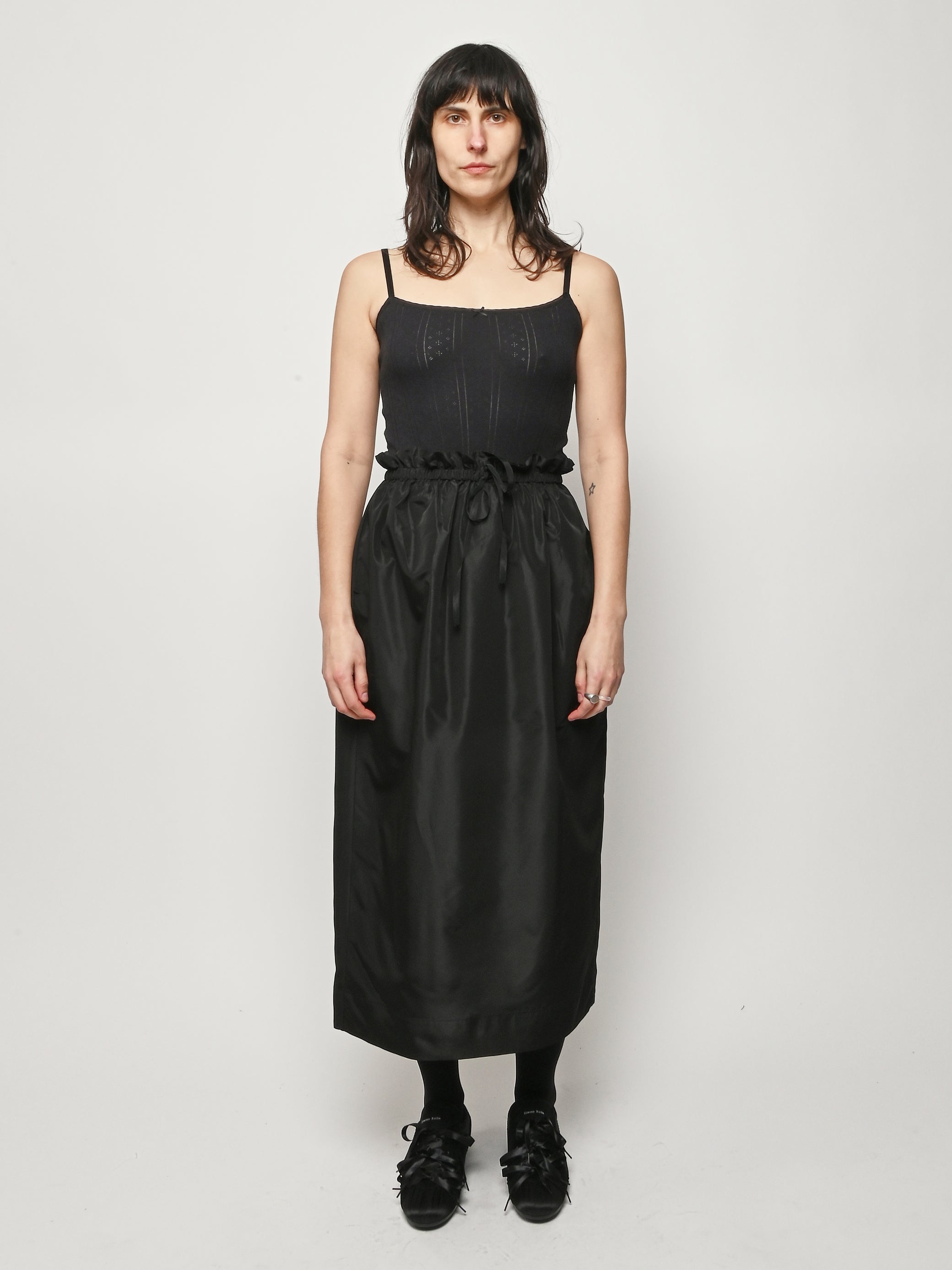 Simone Rocha - Black Gathered Waist Tulip Skirt – Frances May