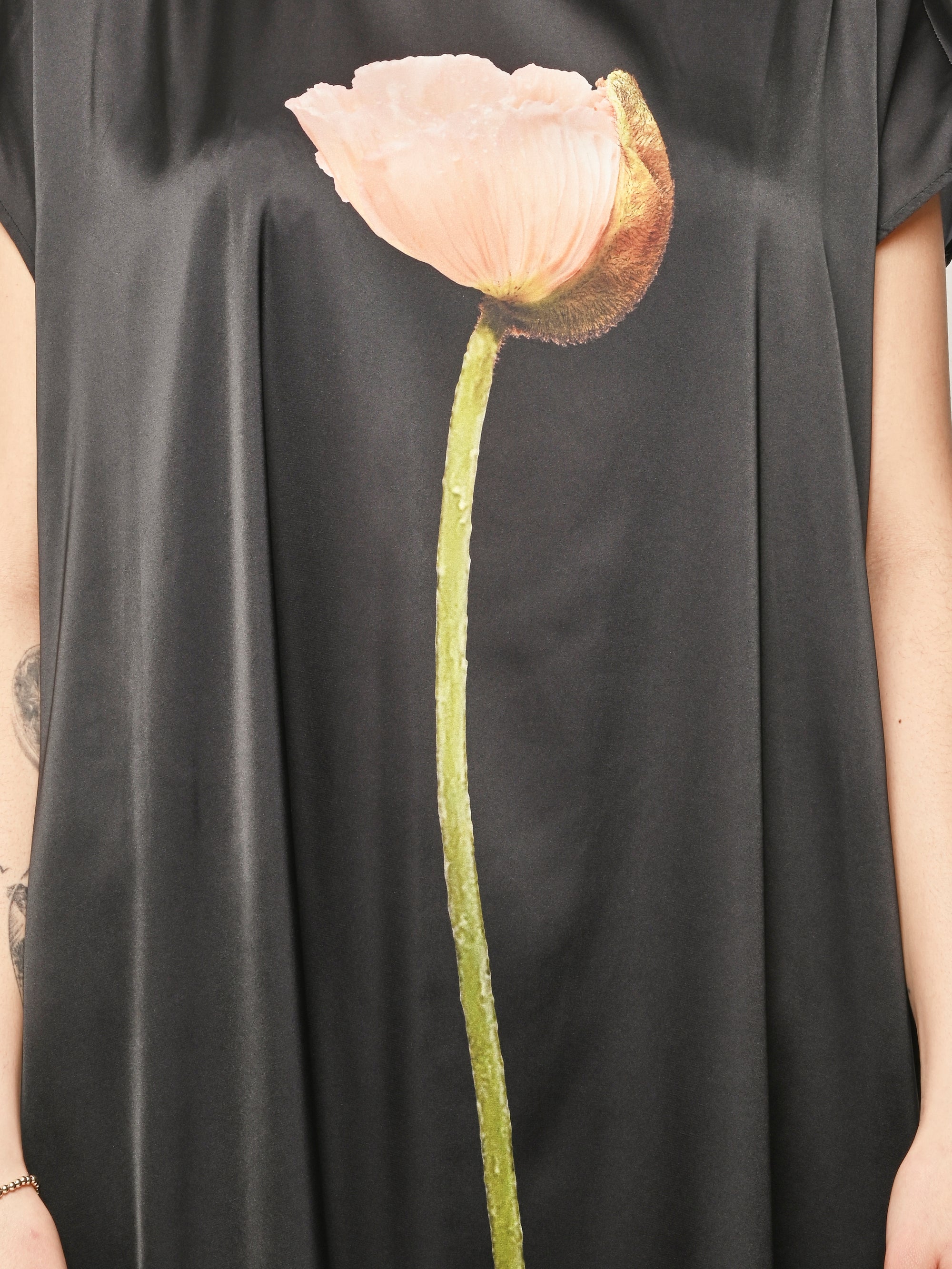 Simone Rocha - Black Poppy Motif Smock Dress  Frances May