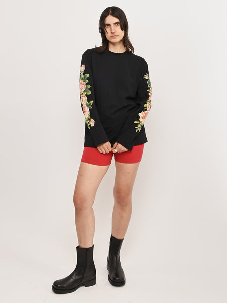 Simone Rocha - Black Rose Banquet Print L/S T-Shirt