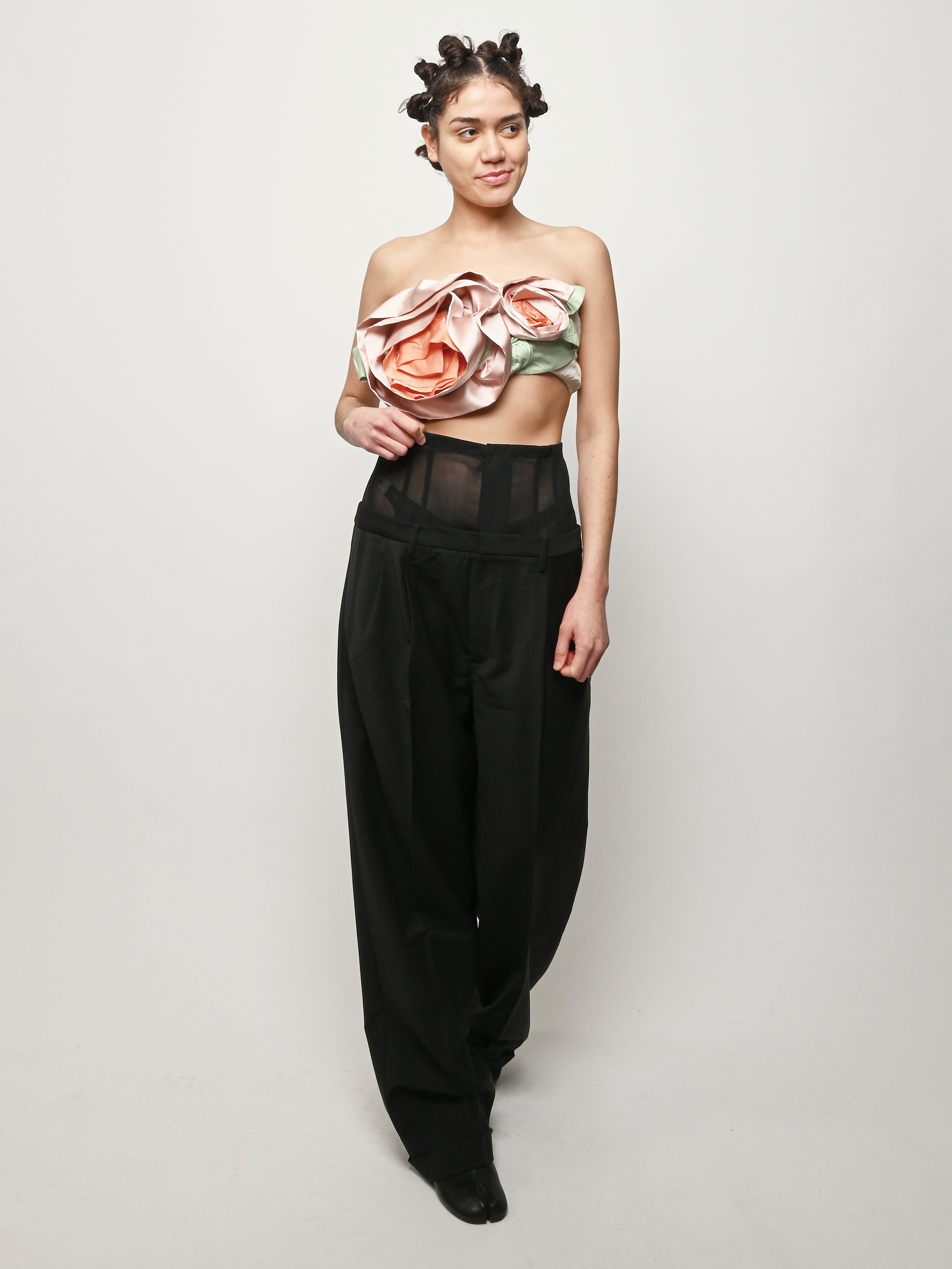 Simone Rocha - Cream/Multi Pressed Rosette Bouquet Top – Frances May