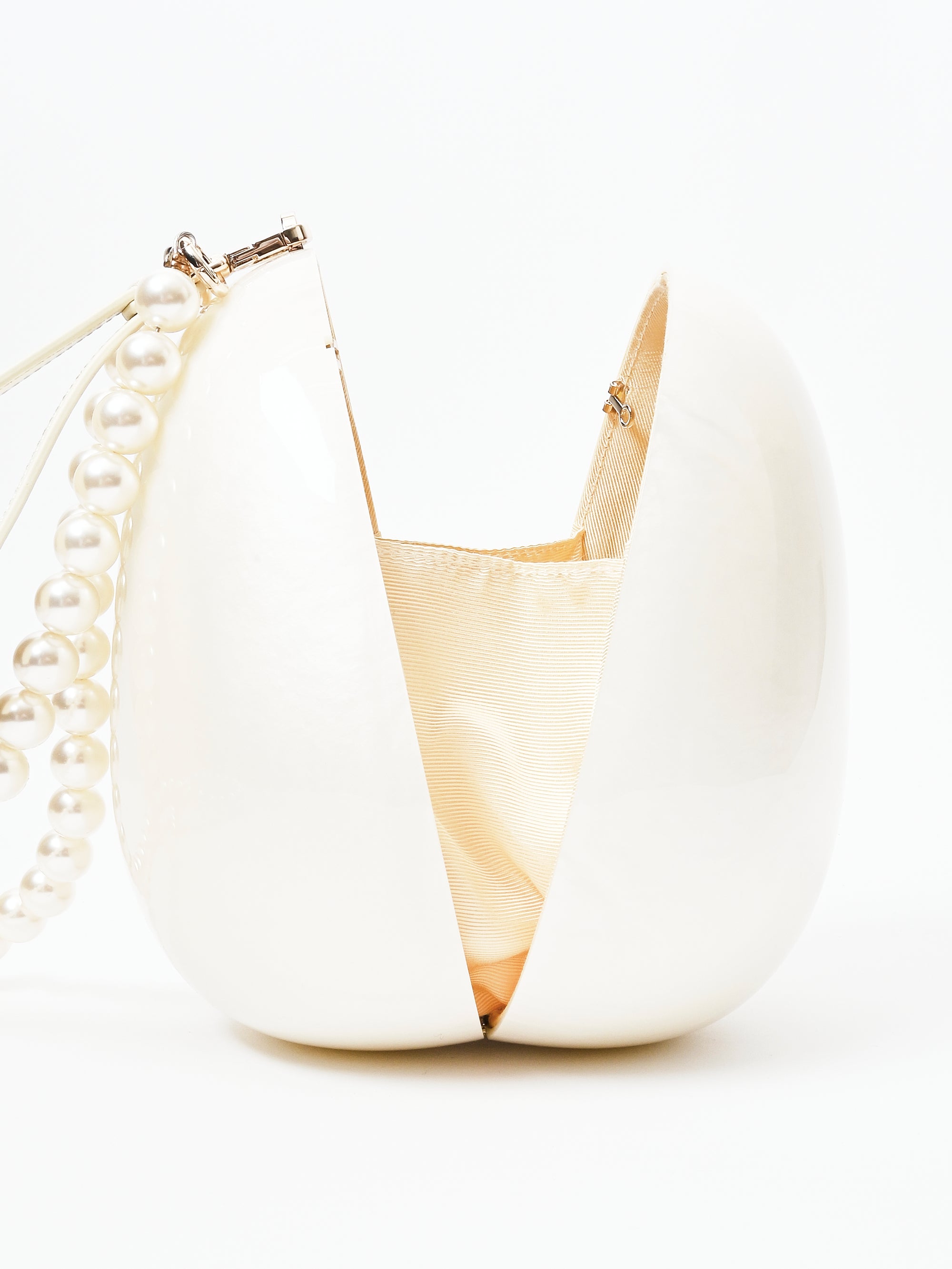 Simone Rocha - Pearl/Pearl Large Egg Bag W/ XL Pearl Crossbody