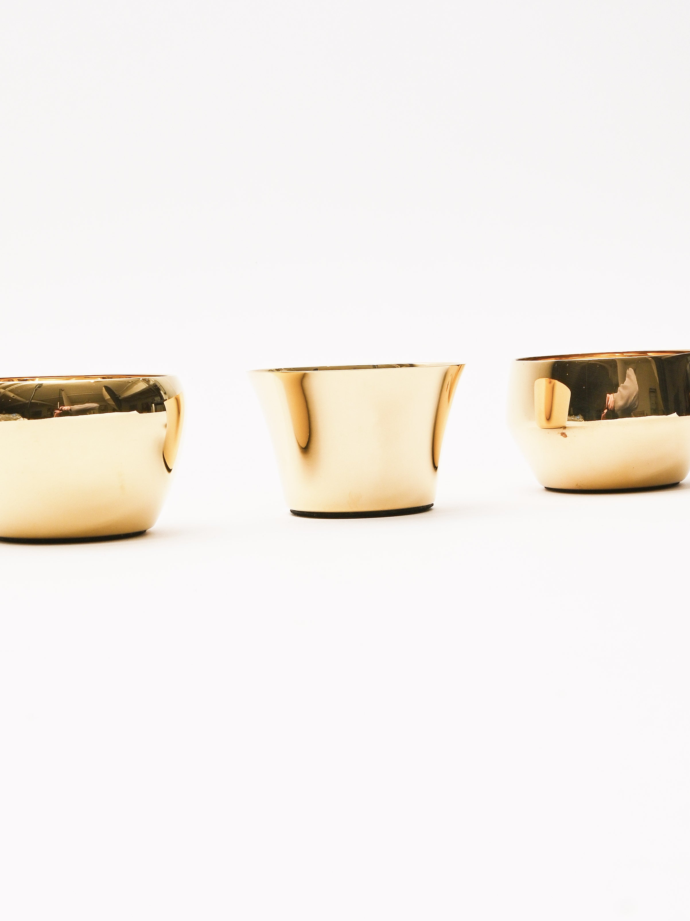 Brass Set Of 3 Pcs Kin Tealight - Thumbnail 3