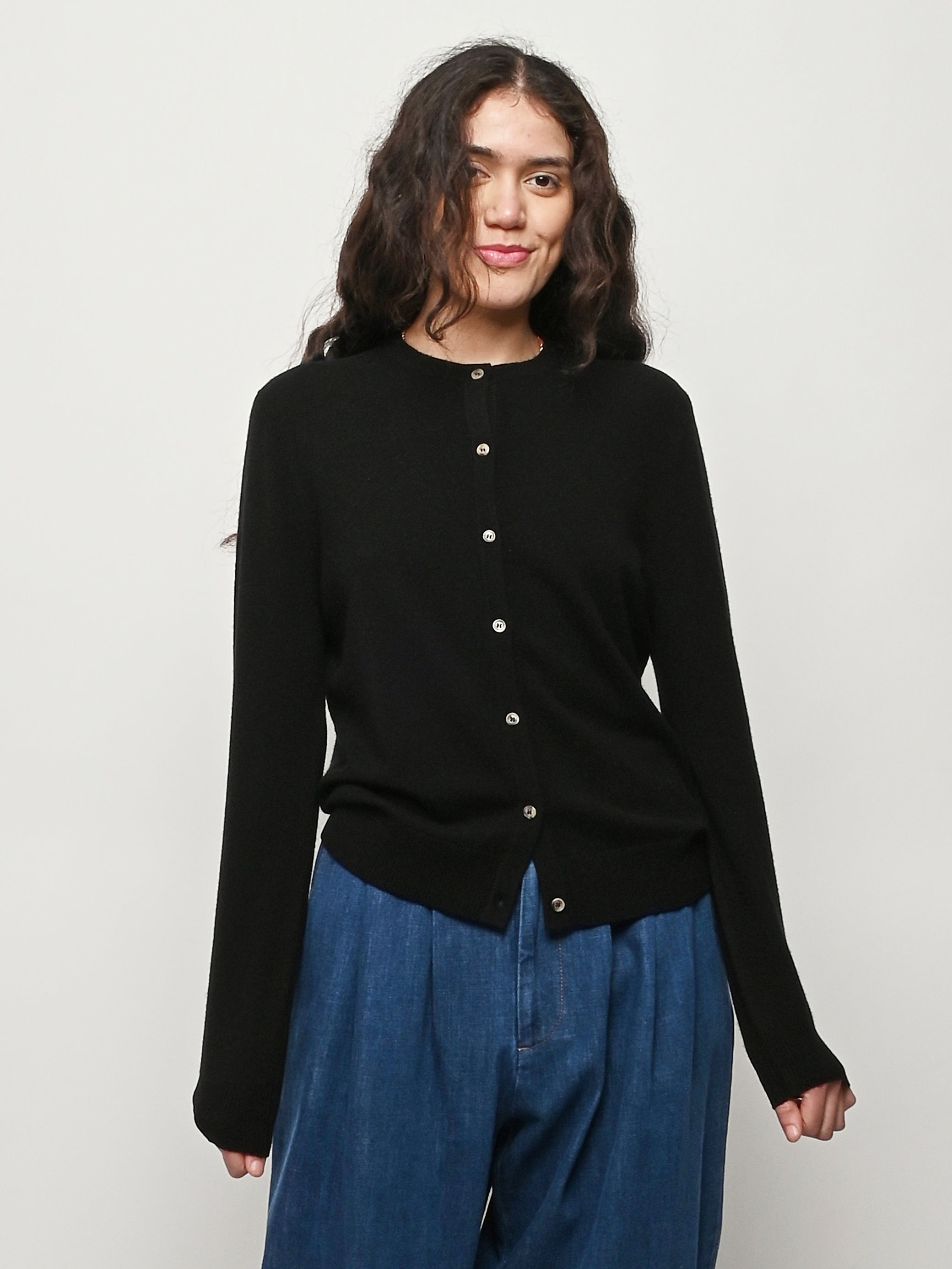 Soft Goat - Black Cardigan – Frances May