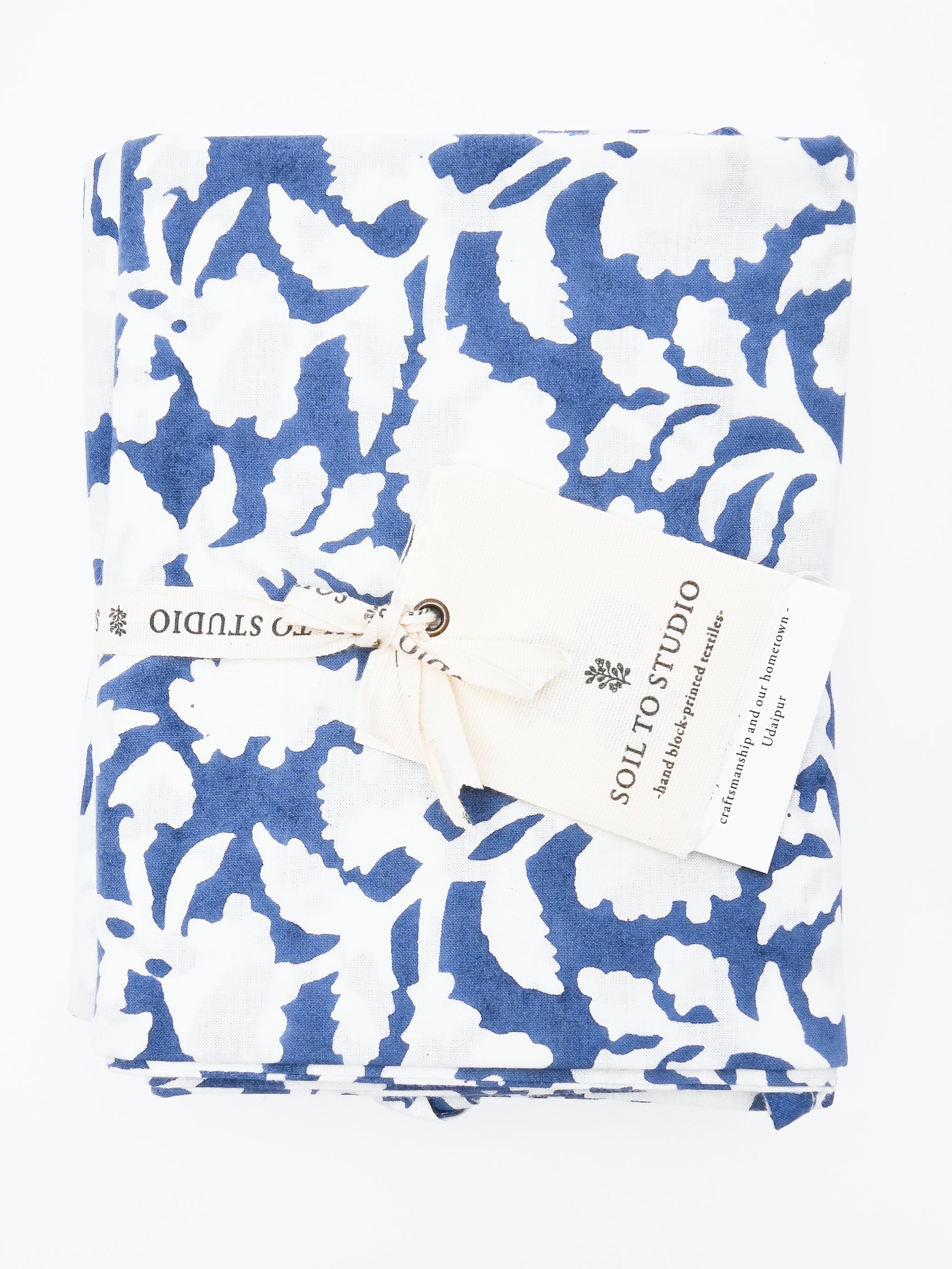 Sara - Hand Block-printed Cotton Sham - Set of 2 (Yam) - Thumbnail 3