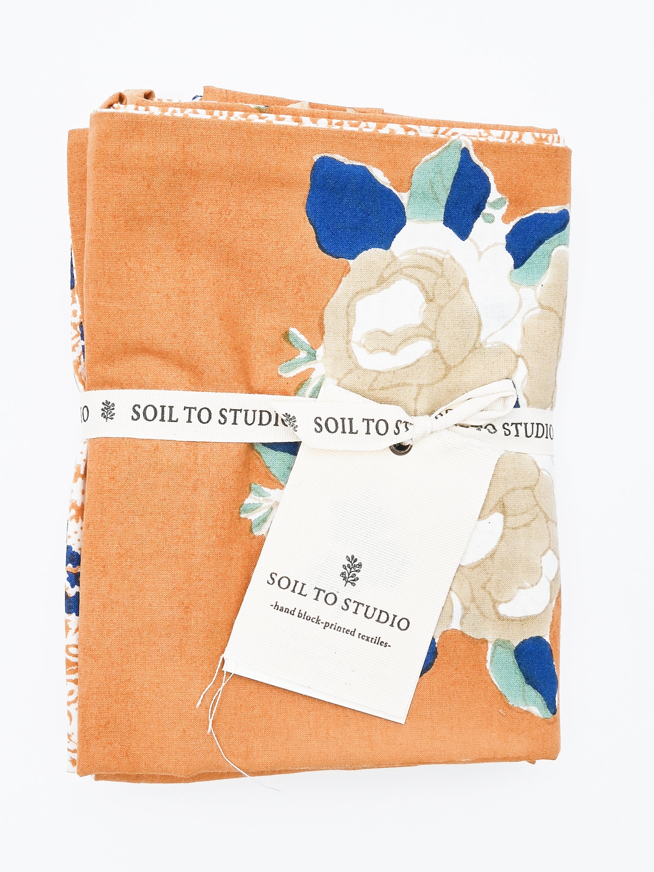 Sara - Hand Block-printed Cotton Sham - Set of 2 (Yam)