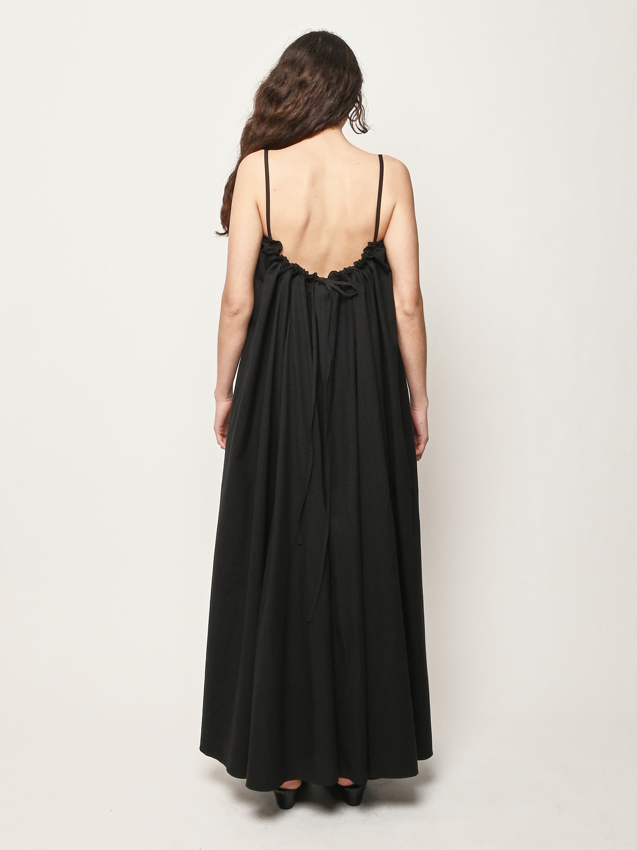 Studio Nicholson - Black Achille Gathered Back Dress – Frances May