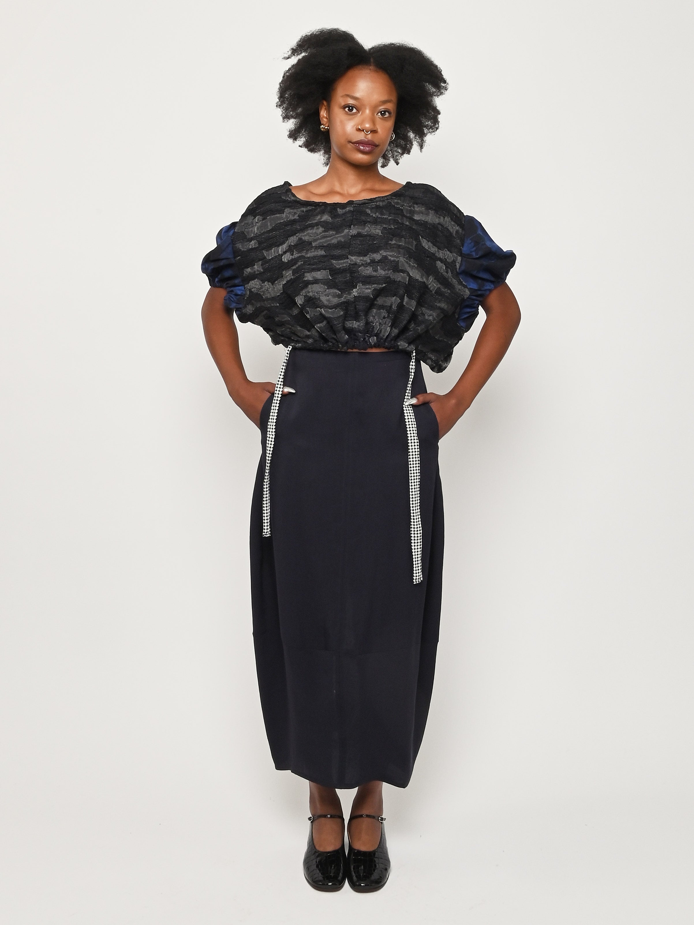 Studio Nicholson - Darkest Navy Beni Round Skirt – Frances May