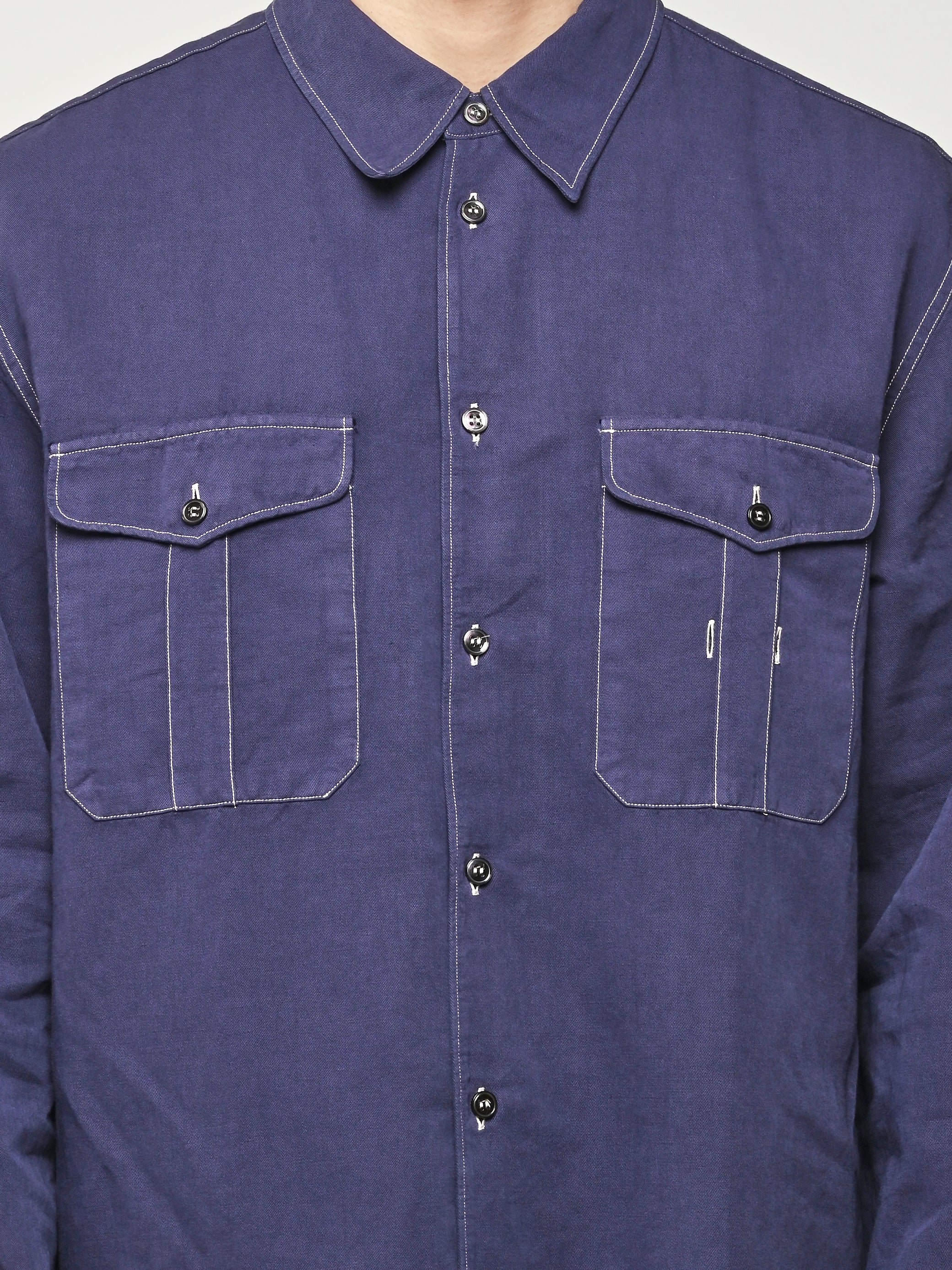 Studio Nicholson - Indigo Louro Utility Pocket Shirt – Frances May