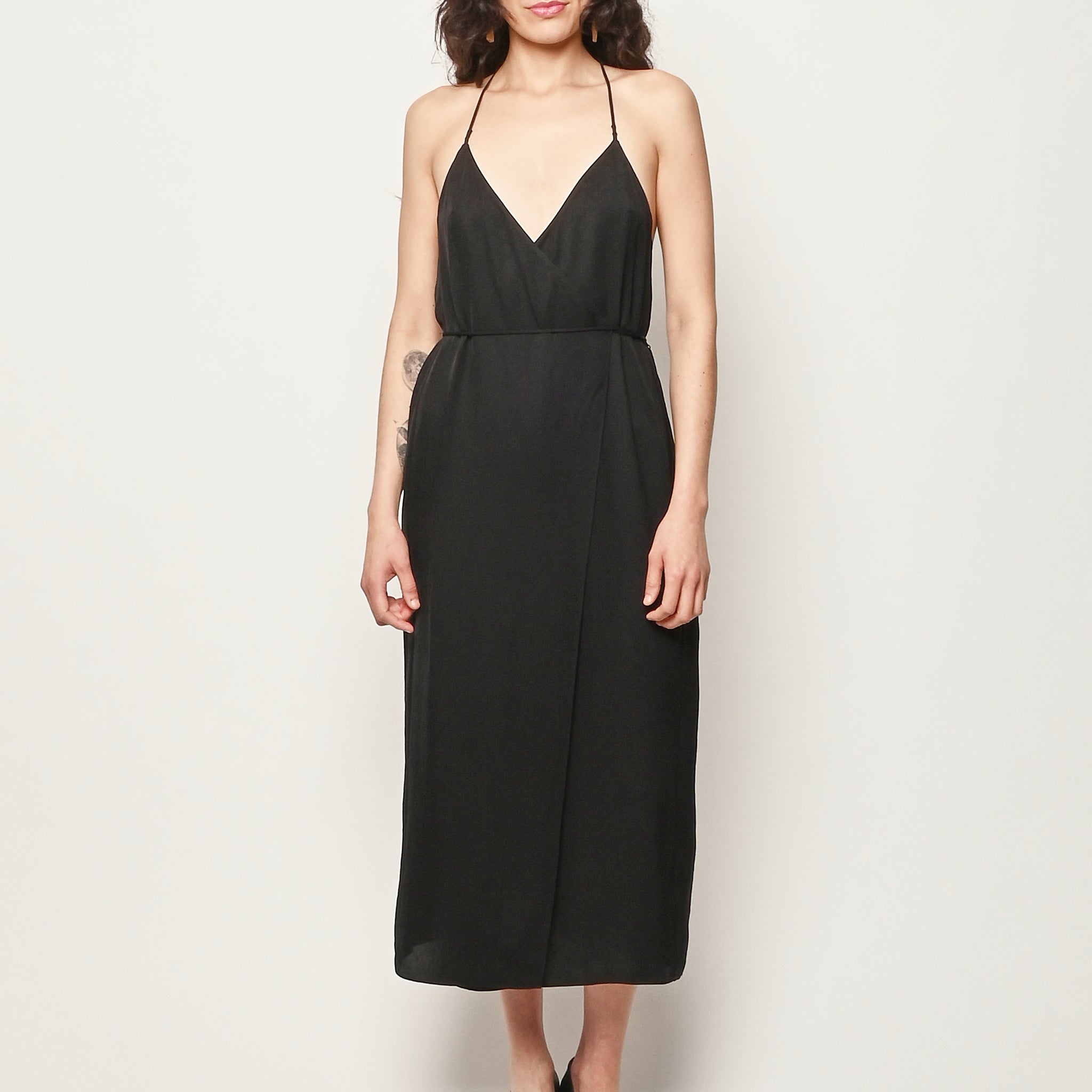 Tibi - Black Summer Slip Wrap Dress 4 Tibi - Black Summer Slip Wrap Dress 4