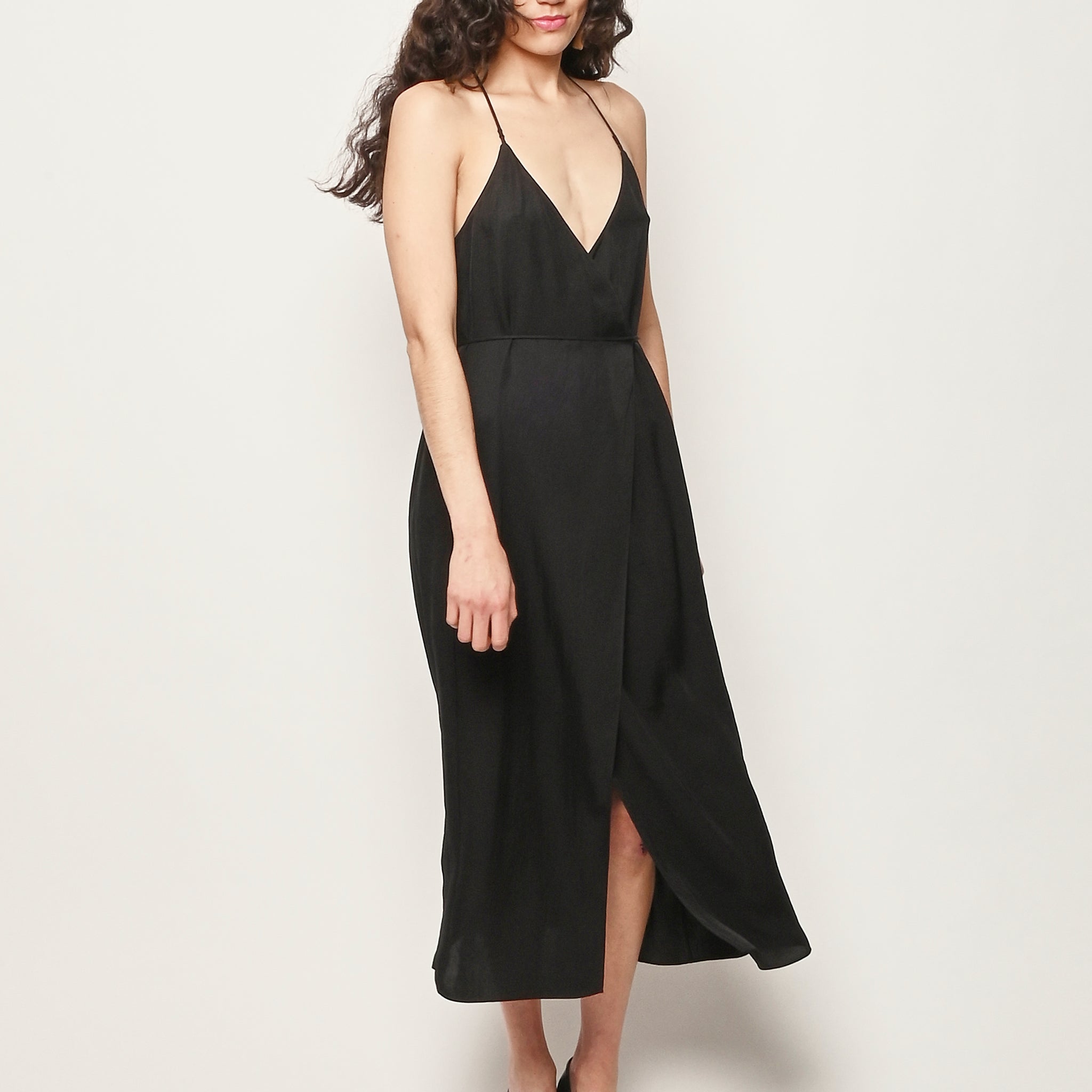 Tibi - Black Summer Slip Wrap Dress 4 Tibi - Black Summer Slip Wrap Dress 4