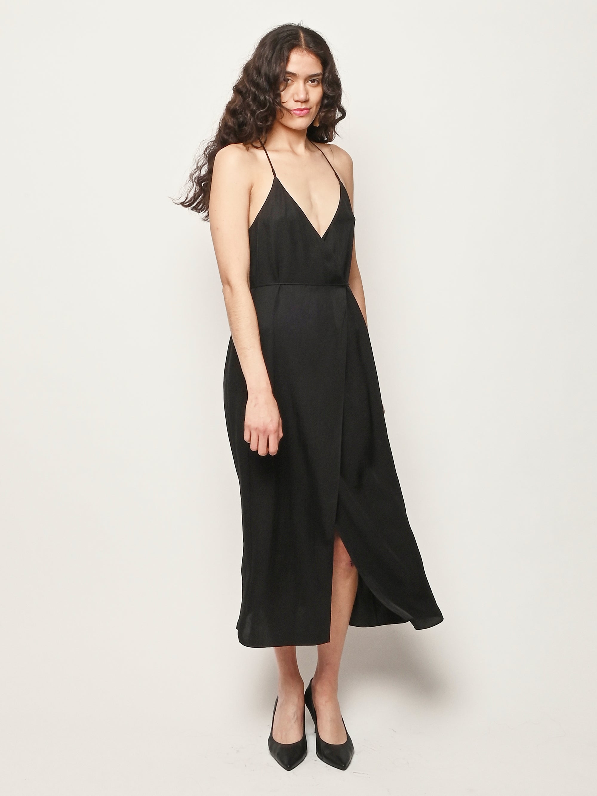 Tibi - Black Summer Slip Wrap Dress 4 Tibi - Black Summer Slip Wrap Dress 4
