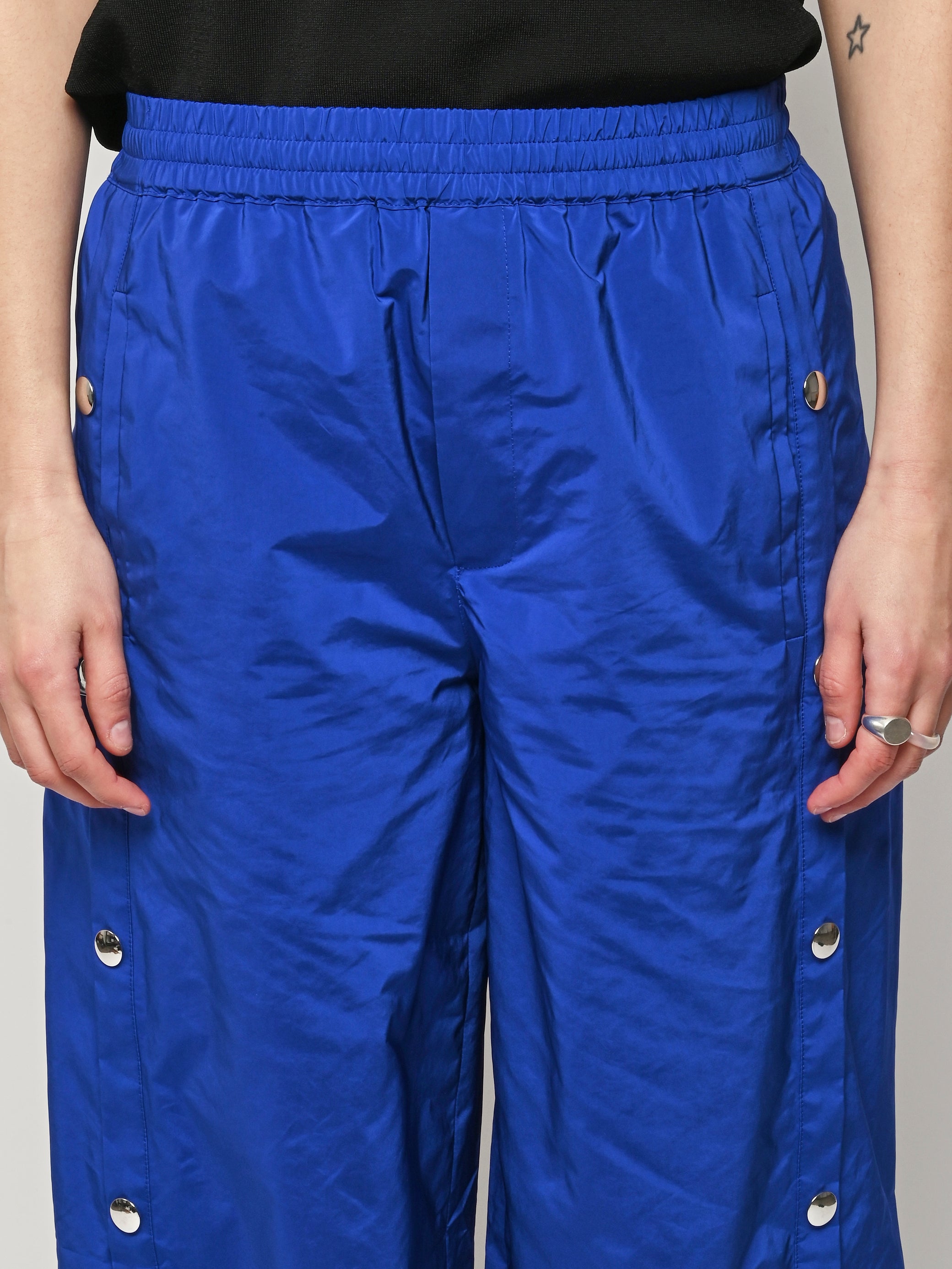 Tibi - Blue Nylon Snap Pull On Jogger – Frances May