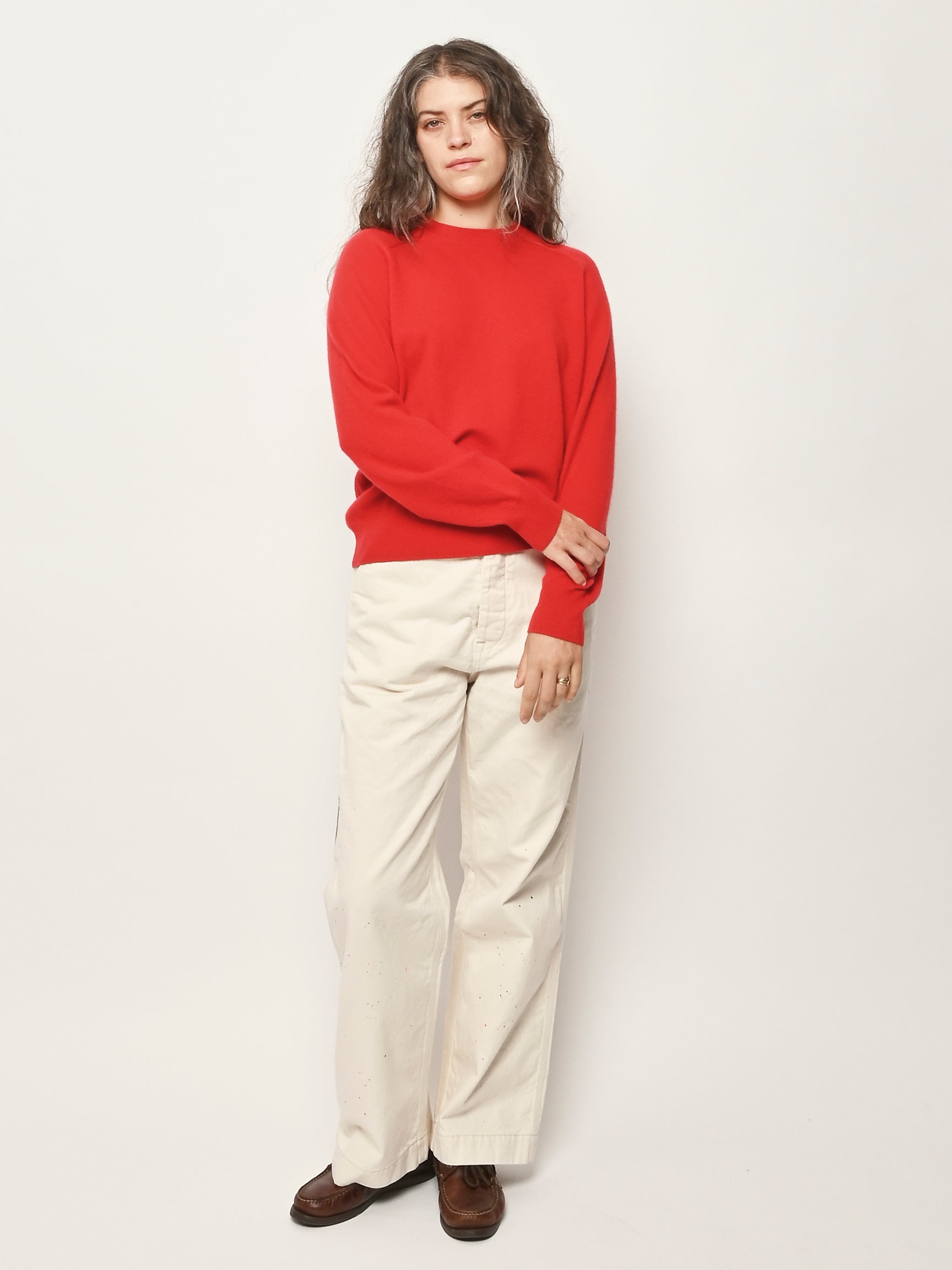Tibi - Red Cashmere Crewneck Sweater – Frances May