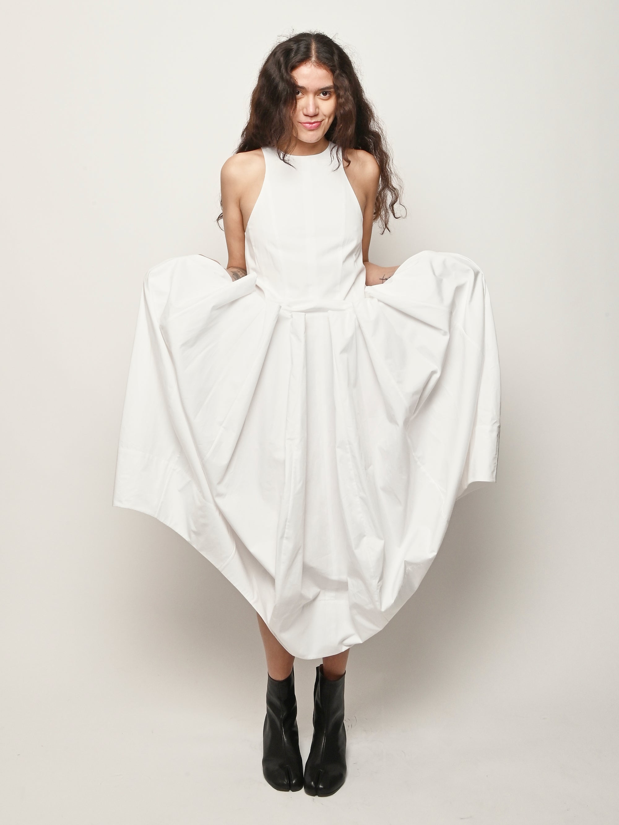 pleated poplin dress Viktor&Rolf White Pleated Poplin Shirt Dress