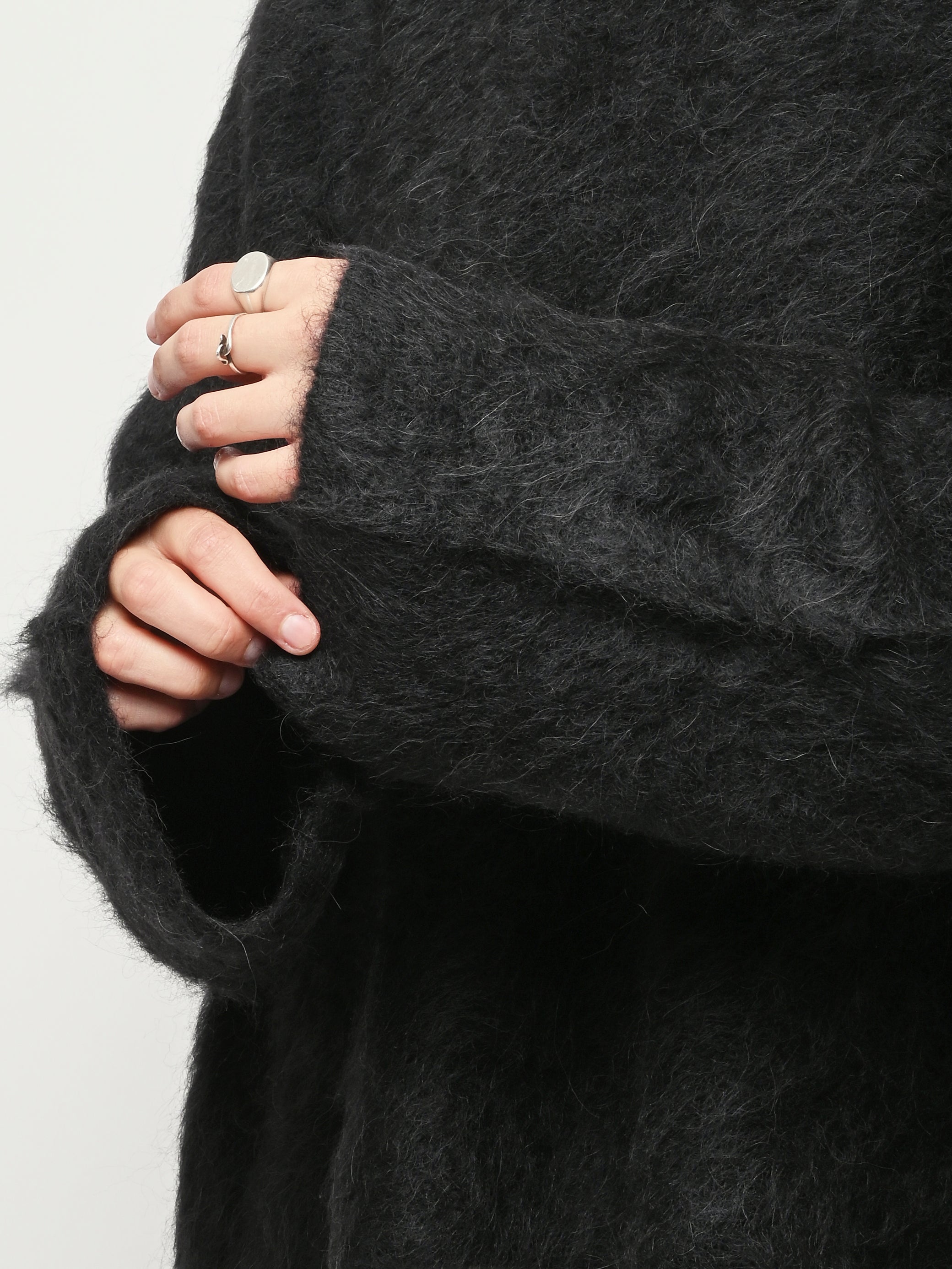 TOTEME - Black Boxy Alpaca Knit – Frances May