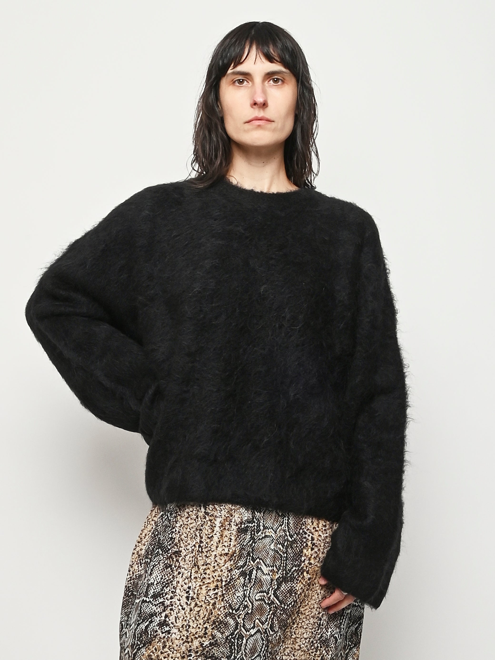 TOTEME - Black Boxy Alpaca Knit – Frances May