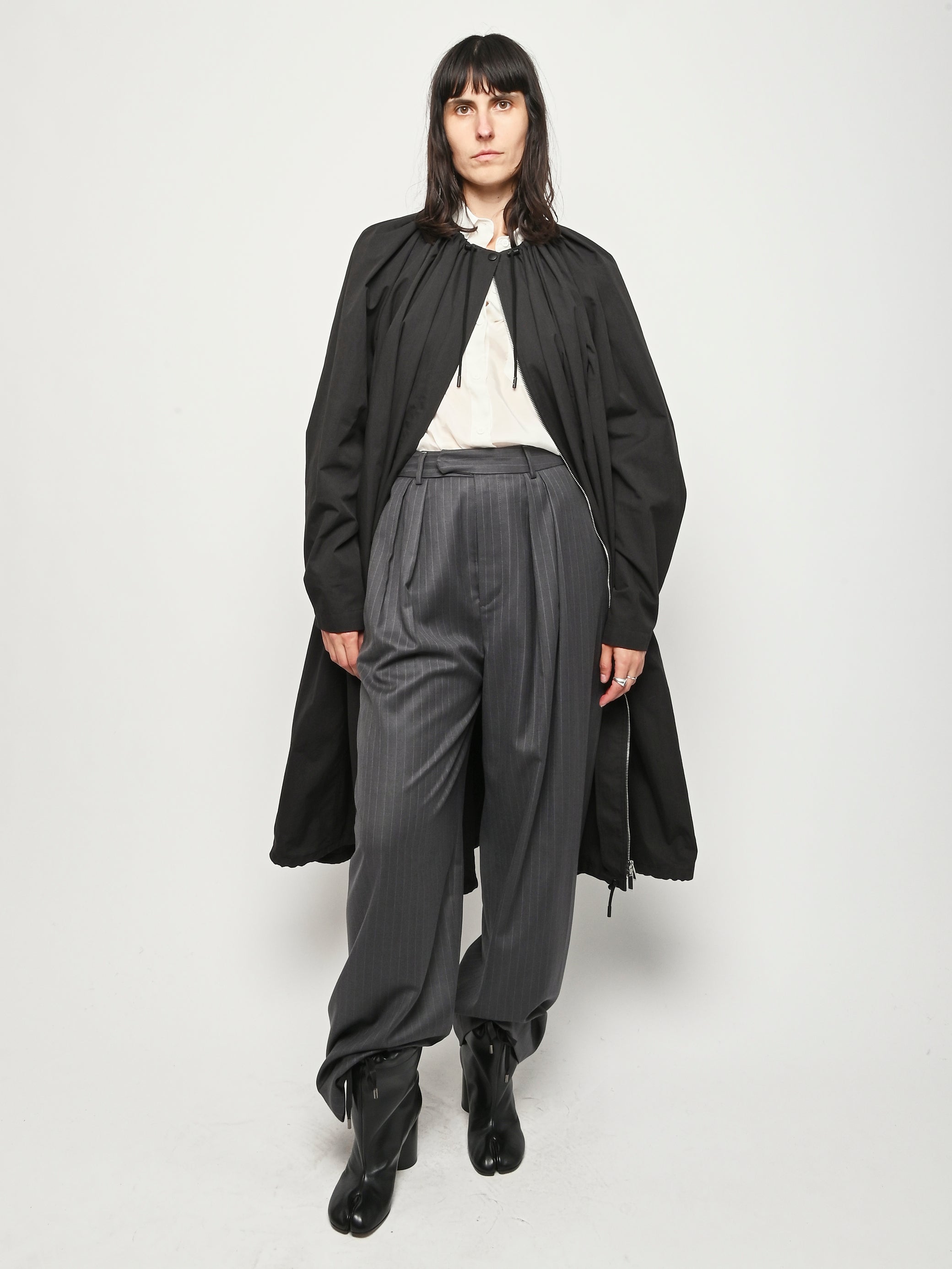 TOTEME - Black Gathered Parachute Coat – Frances May