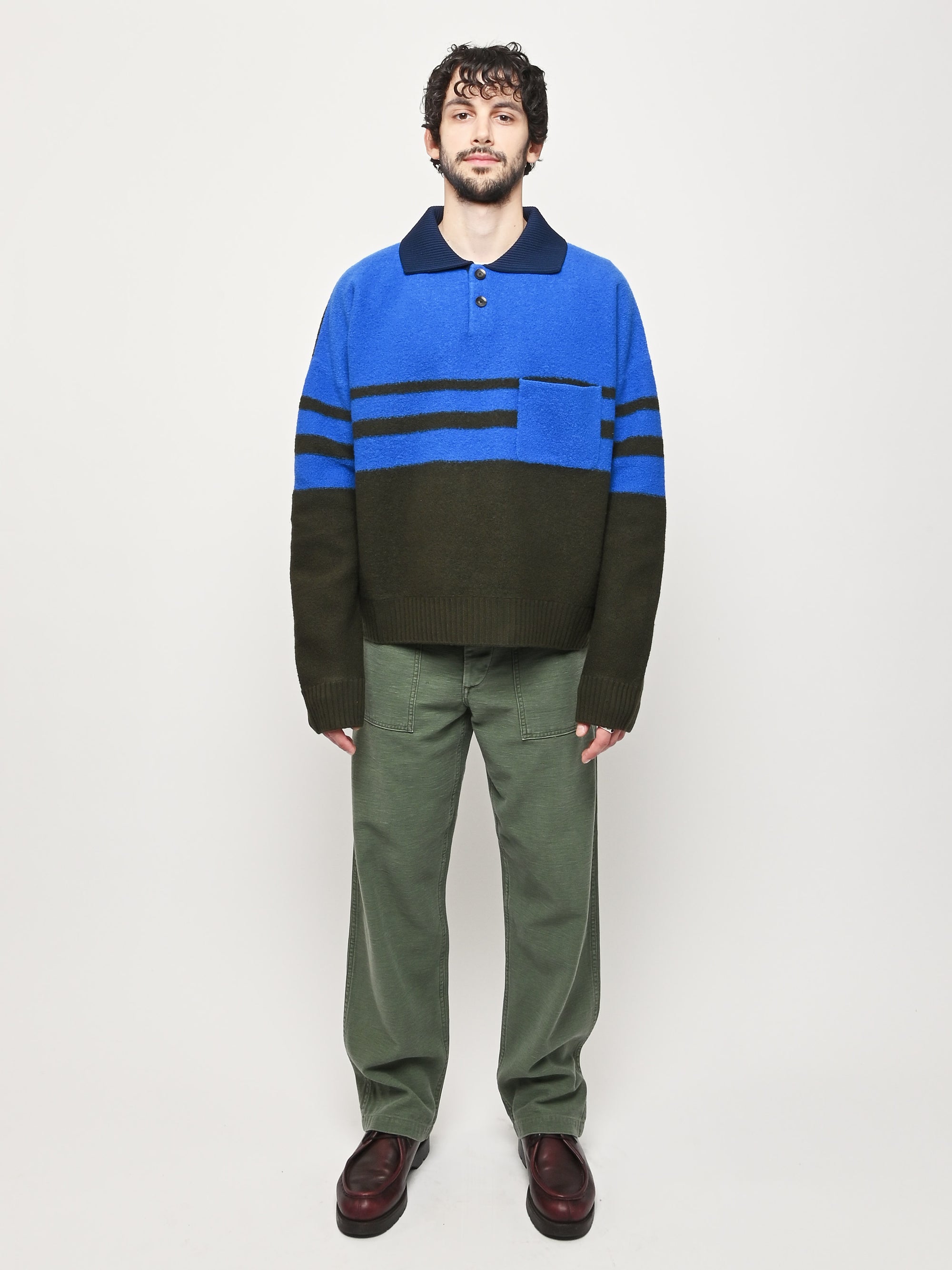 トップス wales bonner 24aw WOOL YARN CYPHER POLO wales bonner 24aw WOOL YARN CYPHER POLO adidas Wales Bonner Knit