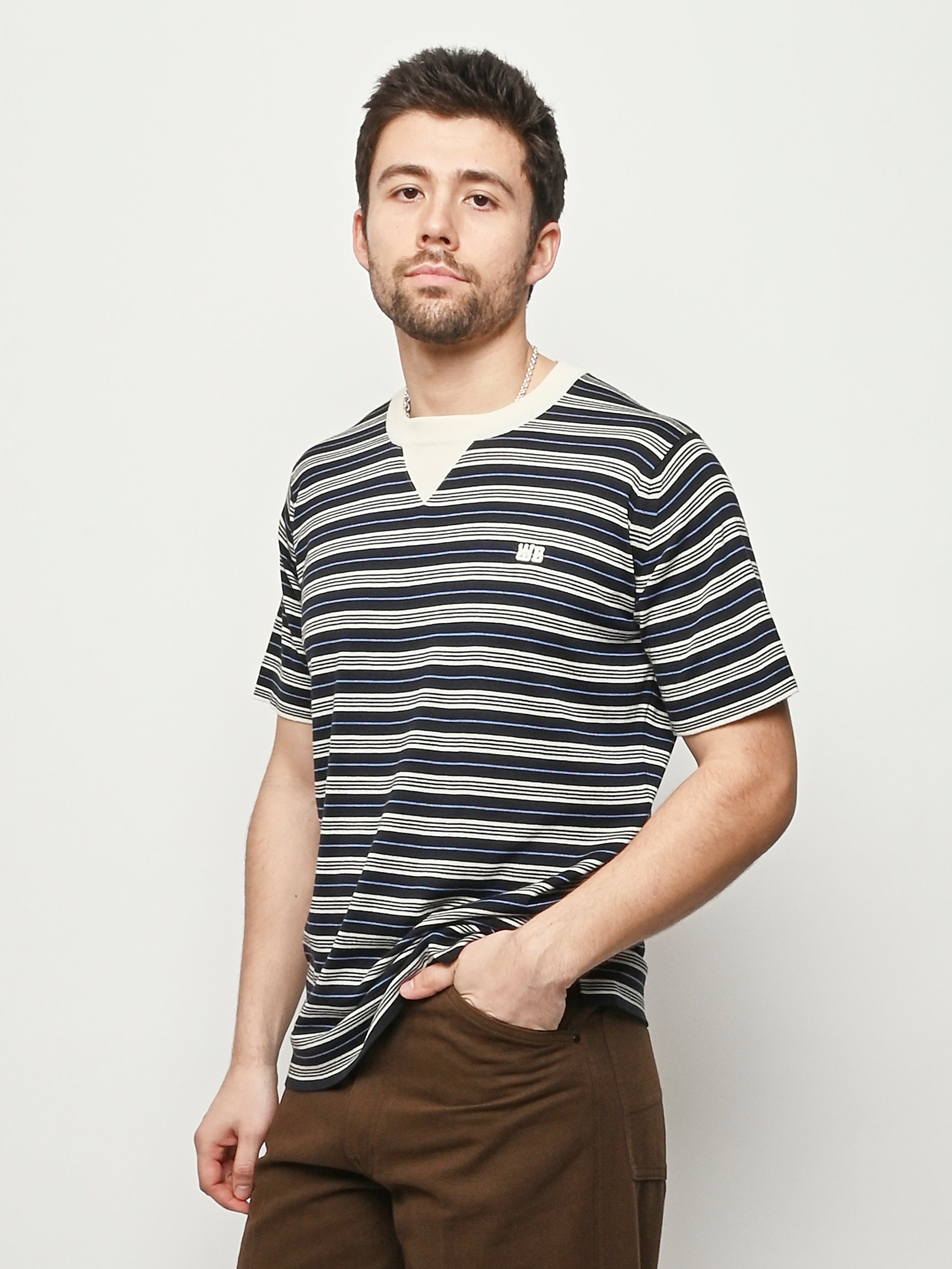Wales Bonner - Navy/Ivroy/Blue Song Tee – Frances May
