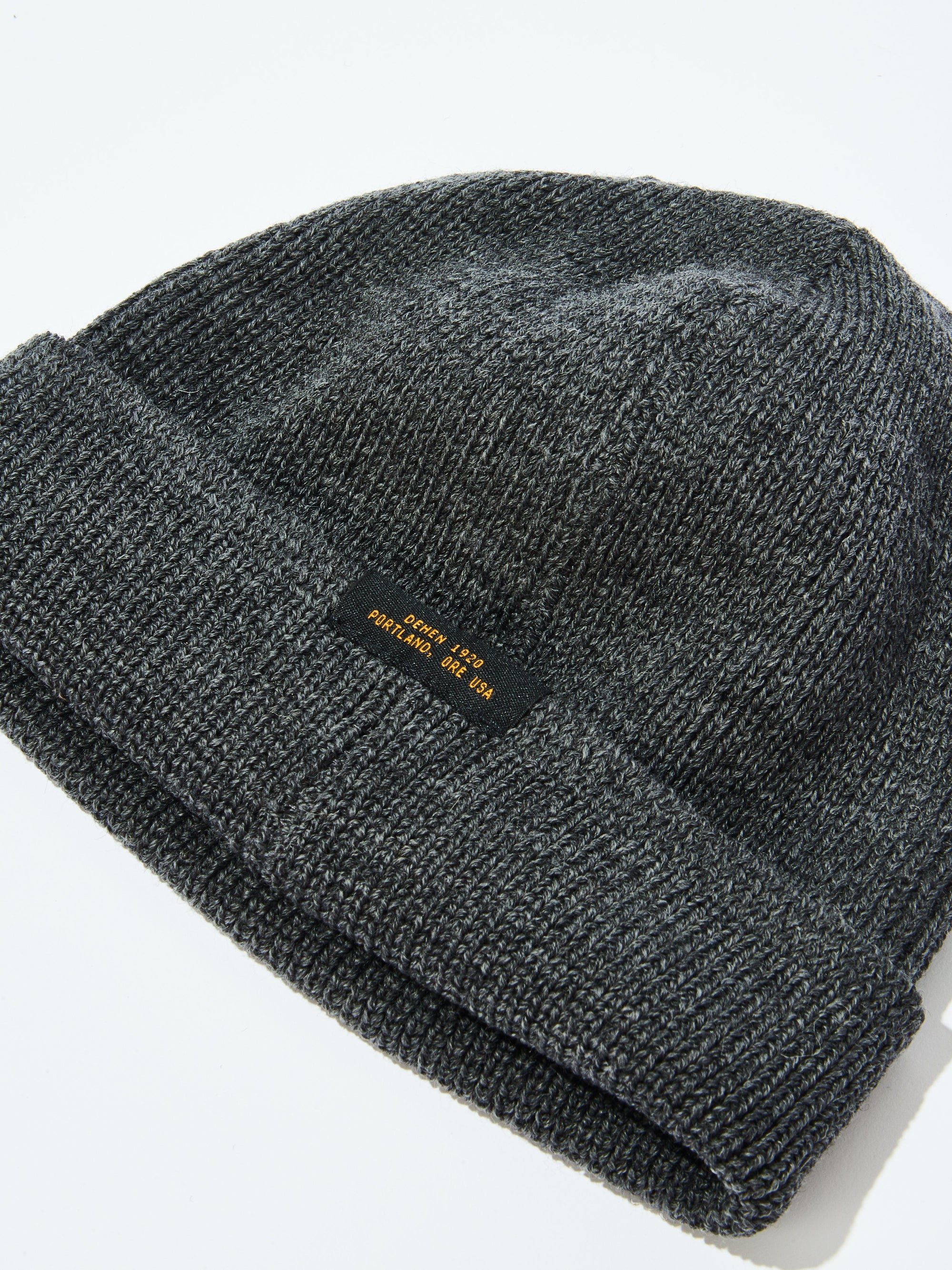 WATCH CAP - handmade 100% recycled polyester double knit short beanie -  CIDER - Winter Hats