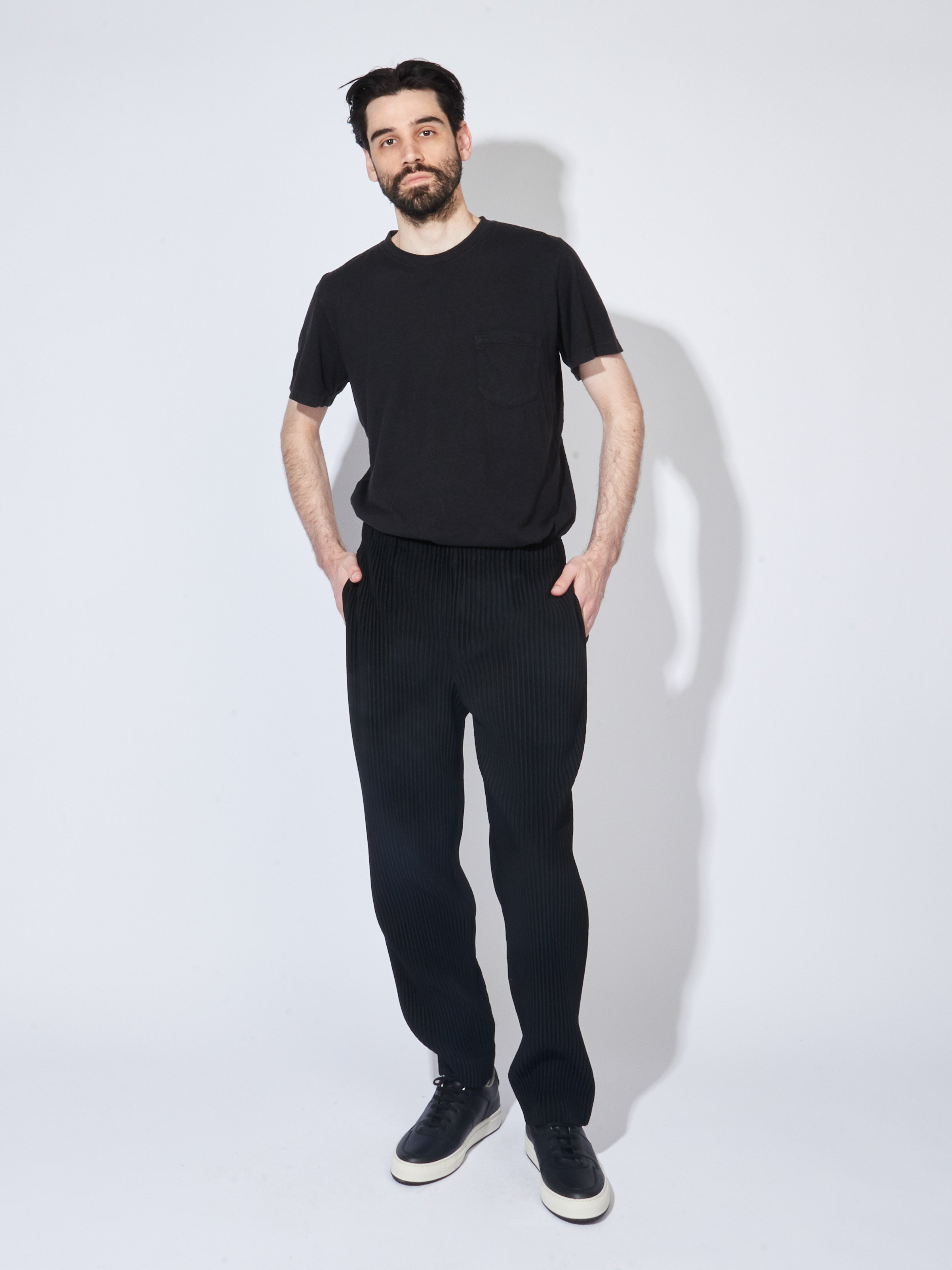 Black Basics Straight Pants