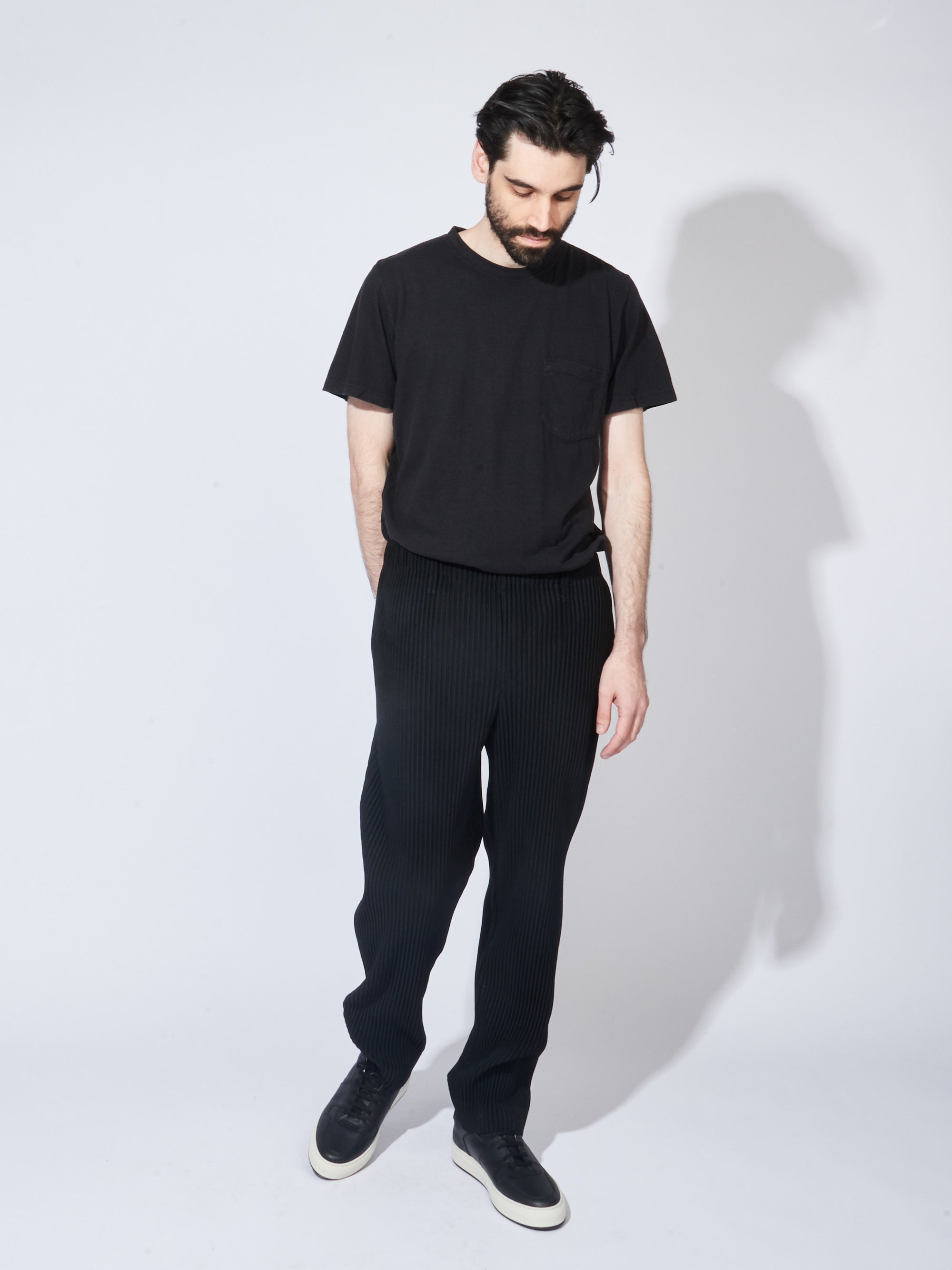 Black Basics Straight Pants